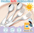 Toddler Utensils Kids Silverware Set, 8 PCS 18/10 Stainless Steel Cutlery with Dog & Cat Pattern, Dishwasher Safe