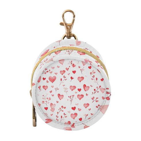 YETTASBIN Valentines Heart Portable Pacifier Holder Case with Metal Hook Buckle & Zipper