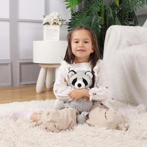 Apricot Lamb Toys Plush Gray Raccoon Stuffed Animal, Soft Cuddly, Perfect for Child, 9 Inches