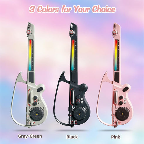 3-5 5-9 9-12 RedCrab Electric Guitar for Kids, Stringless Guitars with DJ Turntable, Bluetooth & Lights, Musical