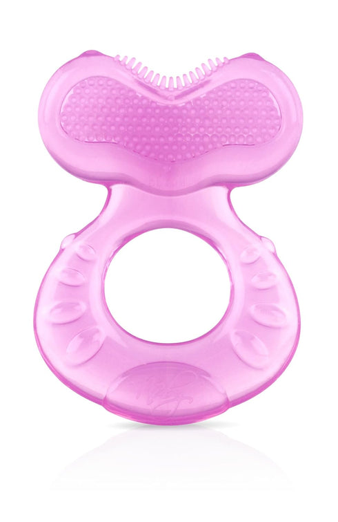 Nuby Silicone Teether with Hygienic Case - Colors Vary