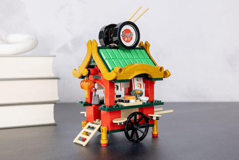 Brick Loot Exclusive Sushi Cart Bar - Custom Designed Model Compatible with Major Block Brands for Creative Building Set