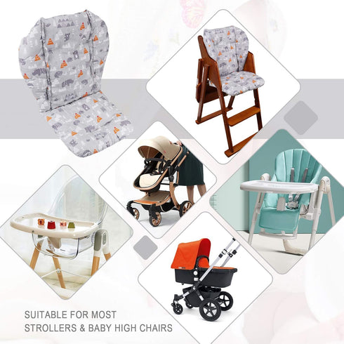 Baby High Chair Cushion, Thick Pad for Wooden High Chair, Baby Dining Chair Liner Mat (Grey Forest)