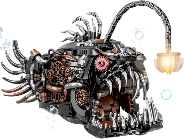 Mechanical Angler Fish Building Block Set - STEM Toys for Boys &