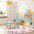 Nursery Rug Round Rainbow Classroom Rug Elementary, Non-Slip Rainbow Rug for Girls Room, Extra Large Learning Carpet