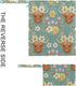 Burbuja 2 Pack, 2 Cow Flower Wet Dry Bags for Baby Cloth Diaper Waterproof Reusable Wet Bag with Zippered Pockets