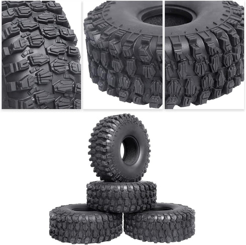 4.7"/120mm 1.9 Tires RC Crawler Tyres for 1.9 Beadlocks Rims, Soft Rubber for Traxxas TRX4 Axial SCX10 II III