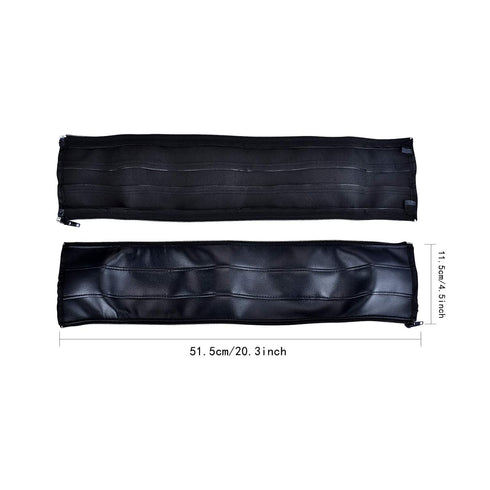Universal Stroller Handlebar Cover, PU Leather Armrest Sleeve for Baby Strollers, Dustproof Protective Grip, Black