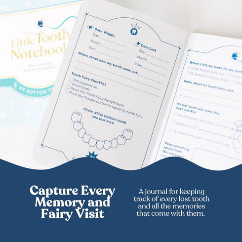 Set, 58 Tooth Fairy Kit & Gift Flylight Projector Night Light, Storybook & Keepsake Journal, The Complete Tooth Fairy