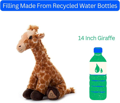 14 inches The Petting Zoo Giraffe Stuffed Animal, Gifts for Kids, Wild Onez Zoo Animals, Giraffe Plush Toy