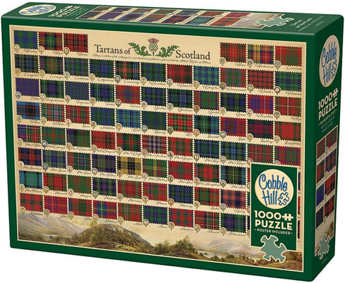 Cobble Hill 1000 Piece Puzzle - Tartans of Scotland - Sample Poster