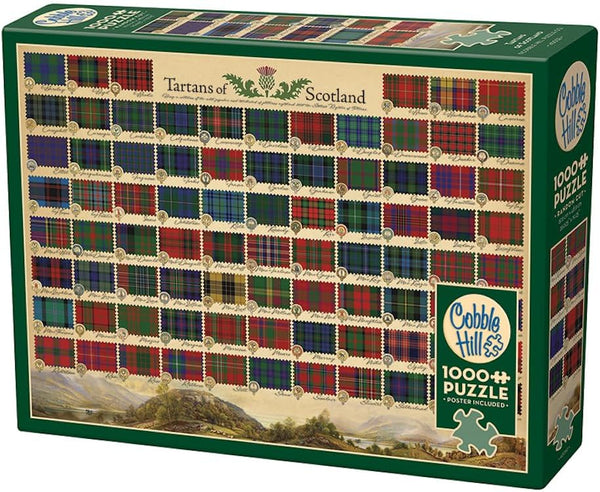 Cobble Hill 1000 Piece Puzzle - Tartans of Scotland - Sample Poster