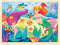 24 Piece Little Mermaid Wooden Puzzle for Kids Ages 3-5, Preschool Toddler Puzzles with Picture Underneath