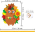 Winlyn 24 Sets Fall Craft Kits, DIY Hedgehog Ornaments and Leaf Foam Stickers for Thanksgiving Classroom Activities