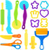 Dough Tools 15pcs Dough Tools Play for Kids Clay Accessories with Rolling