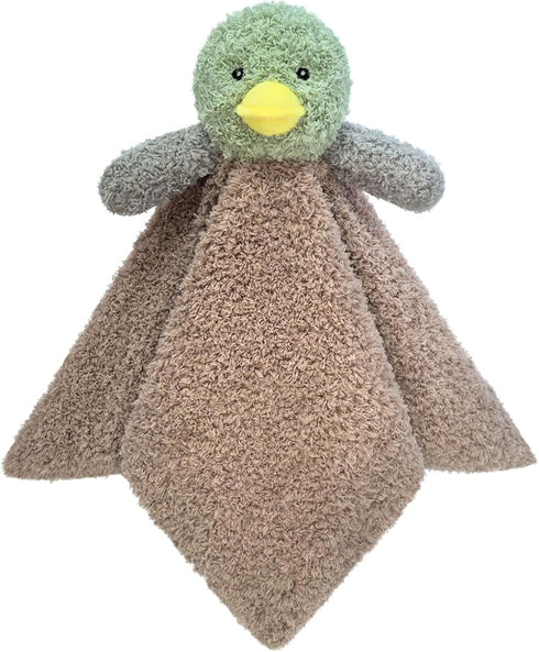 Baby Mallard Duck Soft Stuffed Animal Security Blanket, Plush Green Duck Character