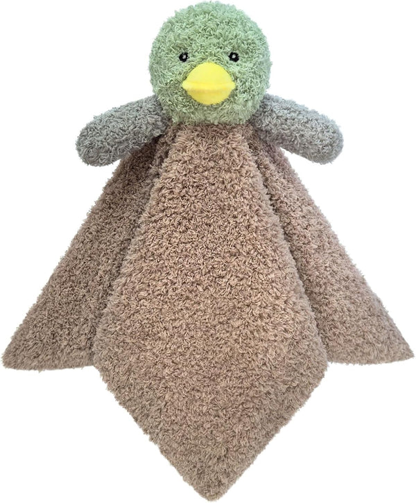 Baby Mallard Duck Soft Stuffed Animal Security Blanket, Plush Green Duck Character