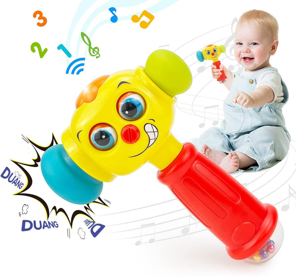 HOLA Toys for 1 Year Old Boy Birthday Gift - Hammer Baby Toys 12-18 Months, Musical Light Flashing Toys for 1+ Year Old