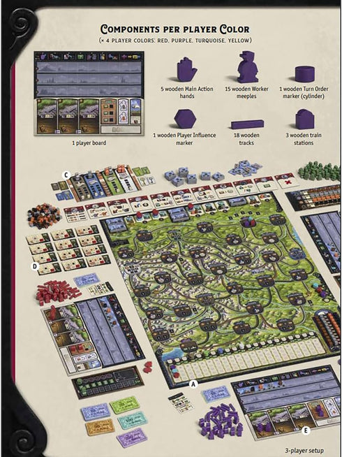 Capstone Games: Imperial Steam, Strategy Board Game, Plan, Build and Expand Your Railway Network, 2 to 5 Players, 120