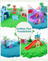 sikmcle 36 2 Set Set 3 4 5 6 7 PCS Pet Sensory Bin with Color of Moldable Sensory Sand,Pet Play and Sandbox