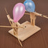 gzrnje Battle,2024 2 Balloon Bamboo Man New Pop Wooden Fencing Puppets,Fun Wooden Bots Battle Game for Players