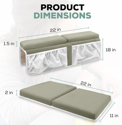 SN ICONIC 2 inch Elbow Set Elbow 4 8 Thickest Baby Bath Kneeler and Rest Pad with Sponge, Scrub & Bag | Non-Slip