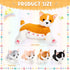 Honoson Nurturing Dog Stuffed Animal with Puppies Set, Nursing Mommy Dog Plush with 4 Baby Puppies