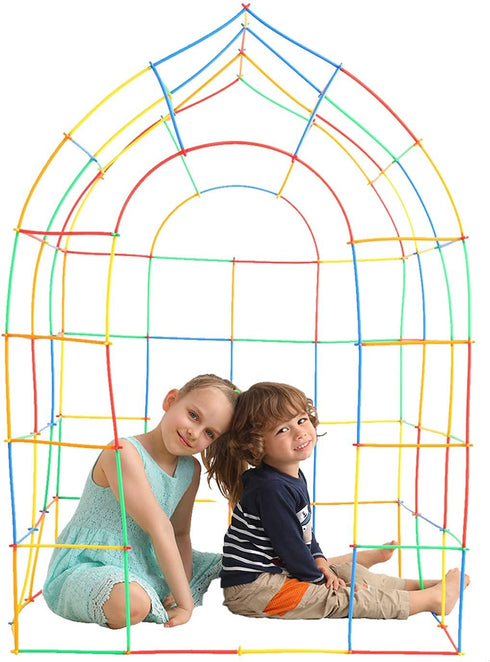ZOZOPLAY Straw Constructor STEM Building Toys, 400 Piece Straws and Connectors Set