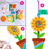 24 Sets Summer Winlyn Potted Flower Craft Kits DIY Potted Flower Ornaments Decorations Tulip Sunflower Foam Stickers