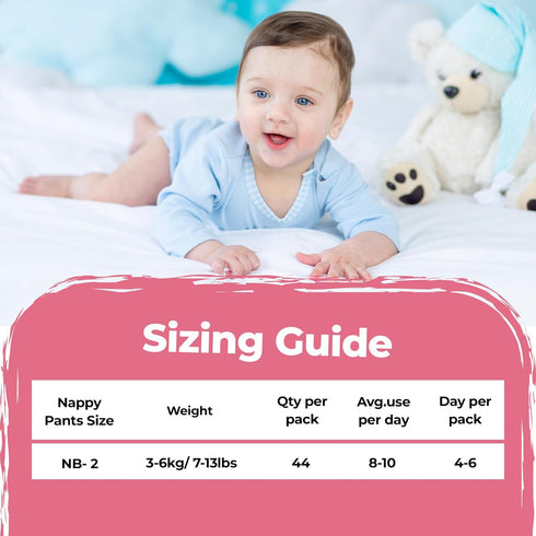 2 (44 100% M&Y Nappychat Premium Performance Eco Diapers, Size Diapers) Smart Tube Technology. Leak Protection.