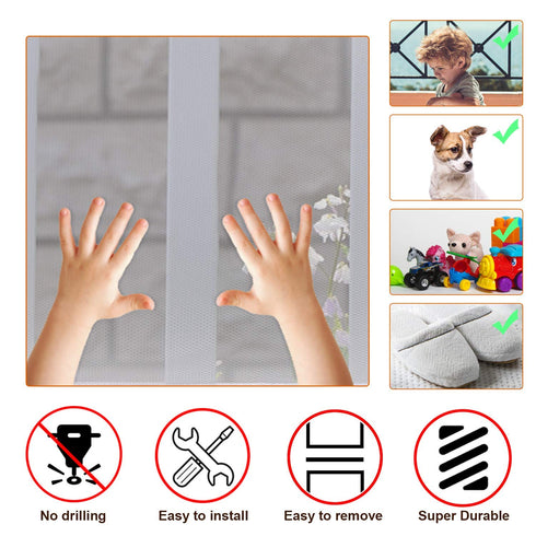 Child Safety Net, Durable Banister Guard for Baby Safety Stairs Railing, Balcony Cribs - Easy to Install Stair Netting