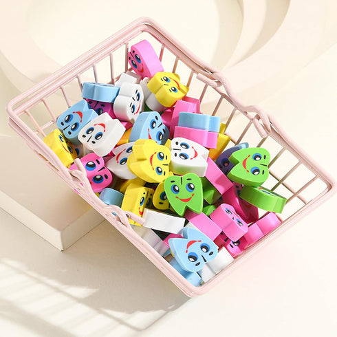 Kaemi 50Pcs Mini Erasers, Cute Large Teeth Erasers for Kids, Bulk Classroom Prizes, Fun Toys, Party Favors for Ages 8-12