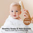 Baby Hair Brush - Soft Goat Bristles, Cradle Cap Brush for Infant, Toddler, Kids, Newborns (Walnut, Oval)