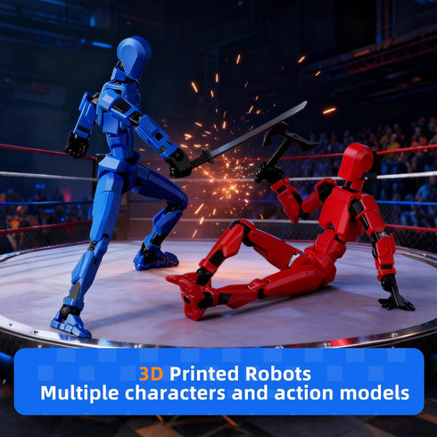 5 Packs Dummy13 Set, 3D Dummy 13,Robot 13 (Assembly Completed) Action Figure Printed ActionFigure Toy Gifts for Kids