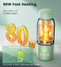 12oz 80W 316 11400mAh Portable Bottle Warmer for Travel Fast Heating, Stainless Steel, Rechargeable Precise Temp