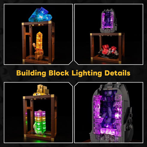 21362 Dimming Kyglaring LED Light Kit Compatible with Lego Mineral Collection Building Blocks - Upgraded Touch Control