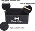 Geyecete Dog Toys Storage Bins with Wooden Handle, Collapsible Pet Supplies Storage Basket (DOG-Dark Grey)
