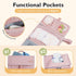 mommore Portable Changing Pad for Newborn Expandable Diaper Changing Pad with Wipes Pockets Water Resistance Baby