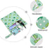 Burbuja 2 Pack, 2 Clover Wet Dry Bags for Baby Cloth Diaper Waterproof Reusable Wet Bag with Zippered Pockets