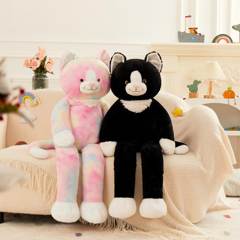 3.2lbs 39.5 inch Tezituor Cat Stuffed Animals, Hugging Large Stuffed Cat Plushies with Long-Legged for Boys Girls