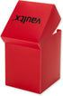 Vault X Trading Card Deck Box with 150 Black Card Sleeves, Fits 100+ Sleeved Cards, Storage Box for TCG (Red)