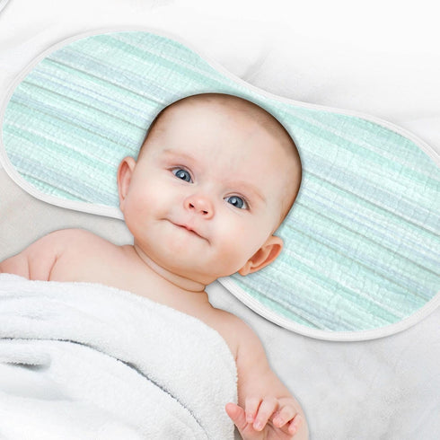 decor gift 4 Pack 22x11in Cotton Newborns Burp Cloths Soft Touch Blue-Green Stripes Baby Cloth for Babies Girls