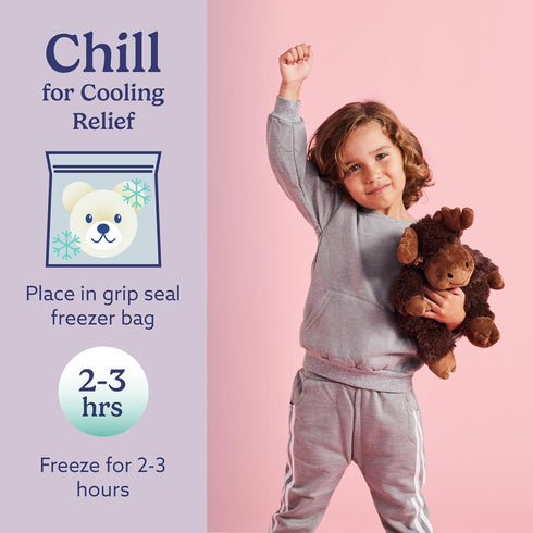 warmies Microwavable & Weighted Stuffed Animals, Moose - Heated Stuffed Animal Plushie for Warmth & Comfort - Cute Soft