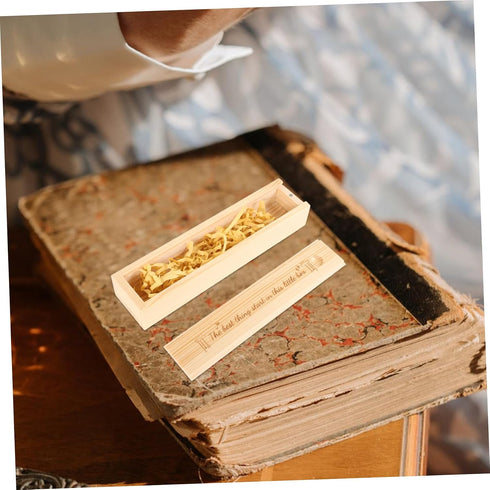 Garneck Pregnancy Announcement Keepsake Box Decorative Wooden Storage Case for Pregnancy Test Mementos Unique
