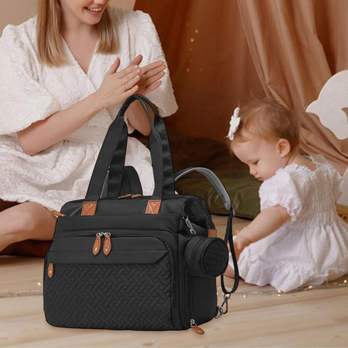 KiBcsLic Backpack Mommy, Diaper Bag Pacifier Case Oxford Cloth Holder Waterproof with Shoes Compartment Travel Bag
