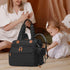 KiBcsLic Backpack Mommy, Diaper Bag Pacifier Case Oxford Cloth Holder Waterproof with Shoes Compartment Travel Bag