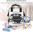 QSMJKLD Backpack Mommy Daypack Cartoon Black White Sheep Diaper Bag with Changing Pad, Pacifier Holder - Multifunction