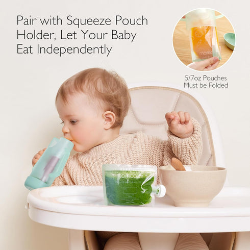 Momcozy Reusable Baby Food Pouches for Toddlers, BPA Free, Freezer Safe, Refillable, 10 Packs, 5oz