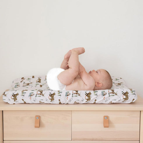 2-Pack Baby Changing Pad Cover for Boys, Girls (Magic Forest) - Premium Fitted Sheets Baby Diaper Changing Table Cover