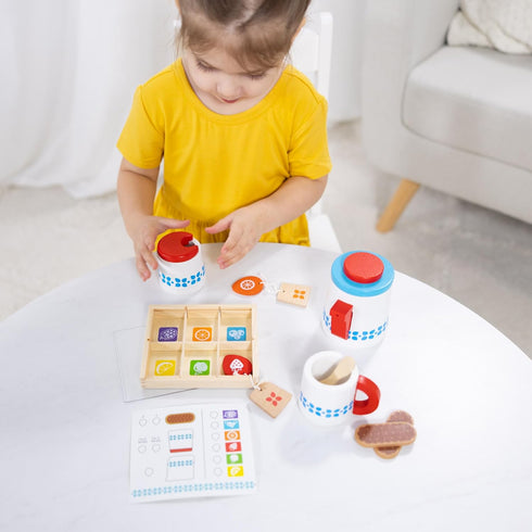 20-Piece Set Melissa & Doug Steep and Serve Wooden Tea - Play Food and Kitchen Accessories